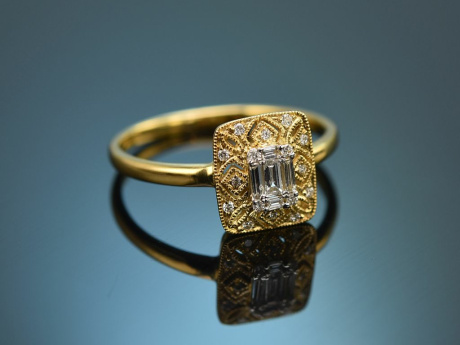 Besonderer Ring mit Diamanten aus Gold 750