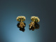 Beautiful earrings with emeralds and diamonds in 750 gold