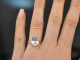 Klassischer Aquamarin Ring mit Brillanten aus Gold 585