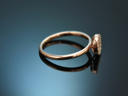 Sparkling ring with diamonds in rose gold 585