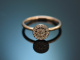 Sparkling ring with diamonds in rose gold 585