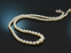 Around 1930! Fine Akoya cultured pearl necklace with 585 gold clasp