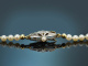 Around 1930! Fine Akoya cultured pearl necklace with 585 gold clasp