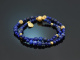 Starry sky! Fancy bracelet made of lapis lazuli and silver-plated beads.