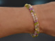 Garden of flora! Fancy bracelet made of rose quartz pink sapphire peridot and gold-plated silver 925