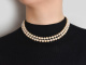 Around 1990! Beautiful two-row Akoya cultured pearl necklace with 585 gold clasp