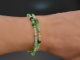 Spring awakening! Fancy bracelet made of emerald agate, malachite and green garnet, 925 silver plated with gold.