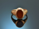 Around 1905! Beautiful historical ladies signet ring with carnelian in rose gold 585