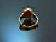 Around 1905! Beautiful historical ladies signet ring with carnelian in rose gold 585