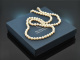 Around 1980! Very beautiful Akoya cultured pearl necklace in one/two rows with diamonds and white gold 585