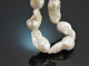 Beautiful large baroque freshwater cultured pearl necklace with gold-plated 925 silver clasp