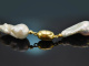 Beautiful large baroque freshwater cultured pearl necklace with gold-plated 925 silver clasp