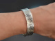 Around 1930! Pretty bangle with floral engraving in 835 silver