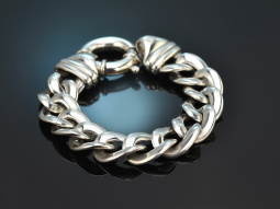 Around 1990! Chic heavy bracelet in 925 silver