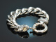 Around 1990! Chic heavy bracelet in 925 silver