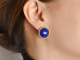 Munich around 1990! Beautiful classic earrings with lapis lazuli in 585 gold