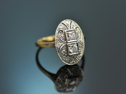 Munich around 1920! Wonderful Art Deco ring with diamonds...