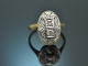 M&uuml;nchen um 1920! Wundervoller Art Deco Ring mit Diamanten aus Gold 585 und Platin