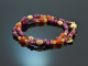 Color blocking! Fancy bracelet garnet carnelian ruby citrine silver 925 gold plated