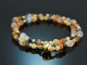 Day &amp; Night! Fancy Bracelet with Sapphire Iolite Moonstone Citrine Silver 925 gold plated