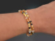 Day &amp; Night! Fancy Bracelet with Sapphire Iolite Moonstone Citrine Silver 925 gold plated