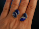 Klassische massive Manschettenkn&ouml;pfe Silber 925 Lapislazuli Cufflinks