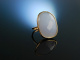 Italian Style! Gro&szlig;er Ring Ros&eacute; Gold 750 Chalzedon Schachbrettschliff Chalcedon