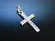 Diamond Cross! Kreuz Anh&auml;nger Gold 585 Diamanten 0,3 Karat