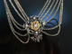 Perlen und Granat! Trachten Kette Collier Silber 925 vergoldet Bartel&amp;Sohn um 1950