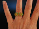 Schweres Gold! Exzellenter Goldschmiede Ring Gold 900 Smaragde Saphire
