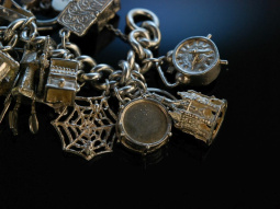 Very big Charm Bracelet! Schweres Bettelarmband Silber...