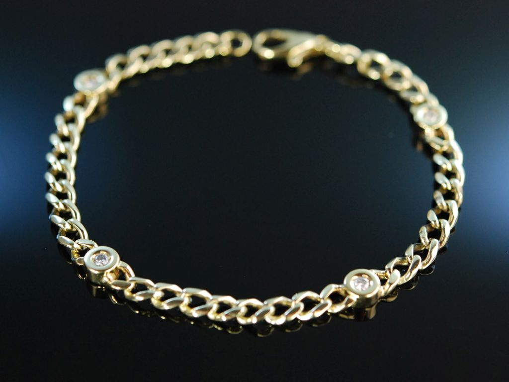 Diamond Bracelet! Panzer Armband Gold € 1.299,00 0,4 Brillanten ct, 585