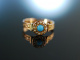Zarte Bande! Historischer Verlobungs Ring um 1860 Gold 585 T&uuml;rkis Saatperlen