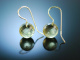 Funky Balls! Earrings faceted lemon citrine balls gold 585