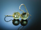 Funky Balls! Earrings faceted lemon citrine balls gold 585