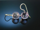 Funky Balls! Ohrringe facettierte Pink Amethyst Kugeln Gold 585