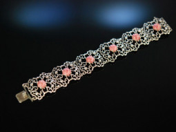 So pretty! Traditional Bracelet Silver 835 Rhodochrosite...
