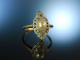 My Lovely! Verlobungs Engagement Ring um 1910 Gold 585 Platin Naturperle Diamanten