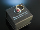 My Love! Verlobungs Engagement Ring Gold 585 Rubin Diamanten um 1960
