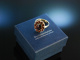 Um 1960! H&uuml;bscher klassischer Granat Ring Gold 333