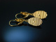 Um 1880! H&uuml;bsche Beidermeier Stil Ohrringe Gold 333 Onyx