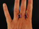 Feines Violett! Goldschmiede Ohrringe Gold 585 Amethyst Tropfen