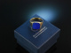 Edler Klassiker! Neuer Wappen Siegel Ring Gold 585 Lapislazuli ungraviert