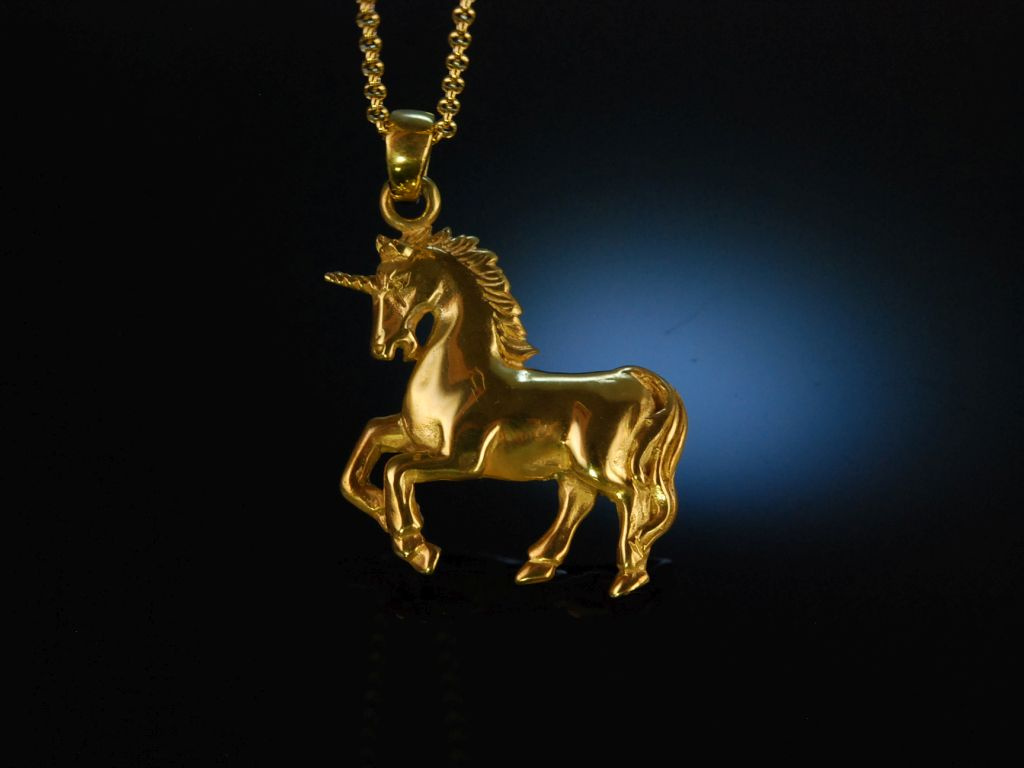 My Unicorn! Großer 925 Einhorn langer € 179,00 Silber Kette Anhänger mit vergo