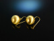Shiny Balls! H&uuml;bsche satinierte Kugel Ohrringe Silber 925 vergoldet