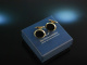 Classy vintage Cuffs! Ovale Manschettenkn&ouml;pfe um 1960 Gold 333 Onyx