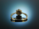 My Beauty! Klassischer englischer Daisy Diamant Verlobungs Ring Gold 375