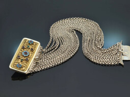 Around 1860! Beautiful historical choker necklace 16 rows...