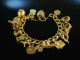 Golden Charms! Vintage Charmbracelet Bettelarmband Silber 925 vergoldet England 1961