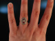 Um 1920! Feiner Art Deco Ring Diamanten Rubine Gold 585 Platin